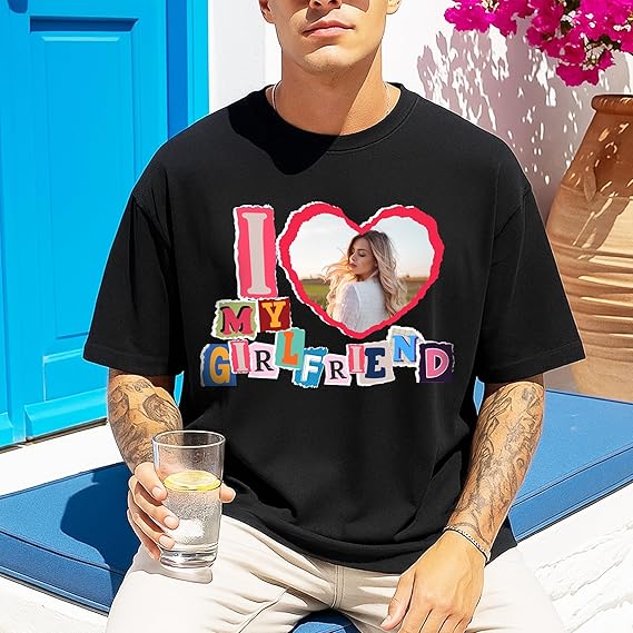 Customized T Shirts Personalized Gifts for Girlfriend Gift Ideas Custom Bootleg Birthday Gifts for Men Graphic Tees