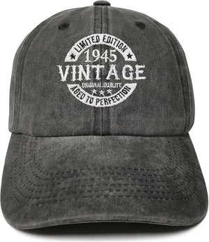 80th Birthday Gift, Limited Edition Aged to Perfection 1946 Vintage Baseball Hat for Men Women Birthday Gift Father's Day Gift For Granpa Papa Dad