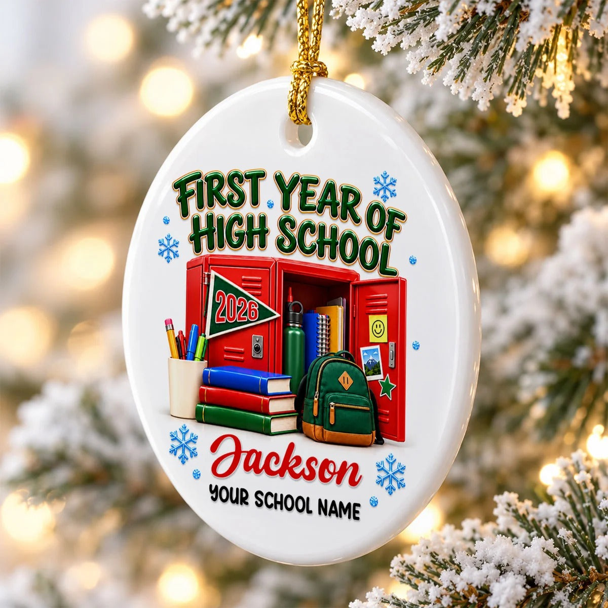 First Year Of High School - Personalized Ceramic Ornament - Christmas Gift For Boys Girls Kids Grandkids 81a794d3-6f86-467a-a0e8-47070ed66ed1-bq84Owj7ov__web2.jpg