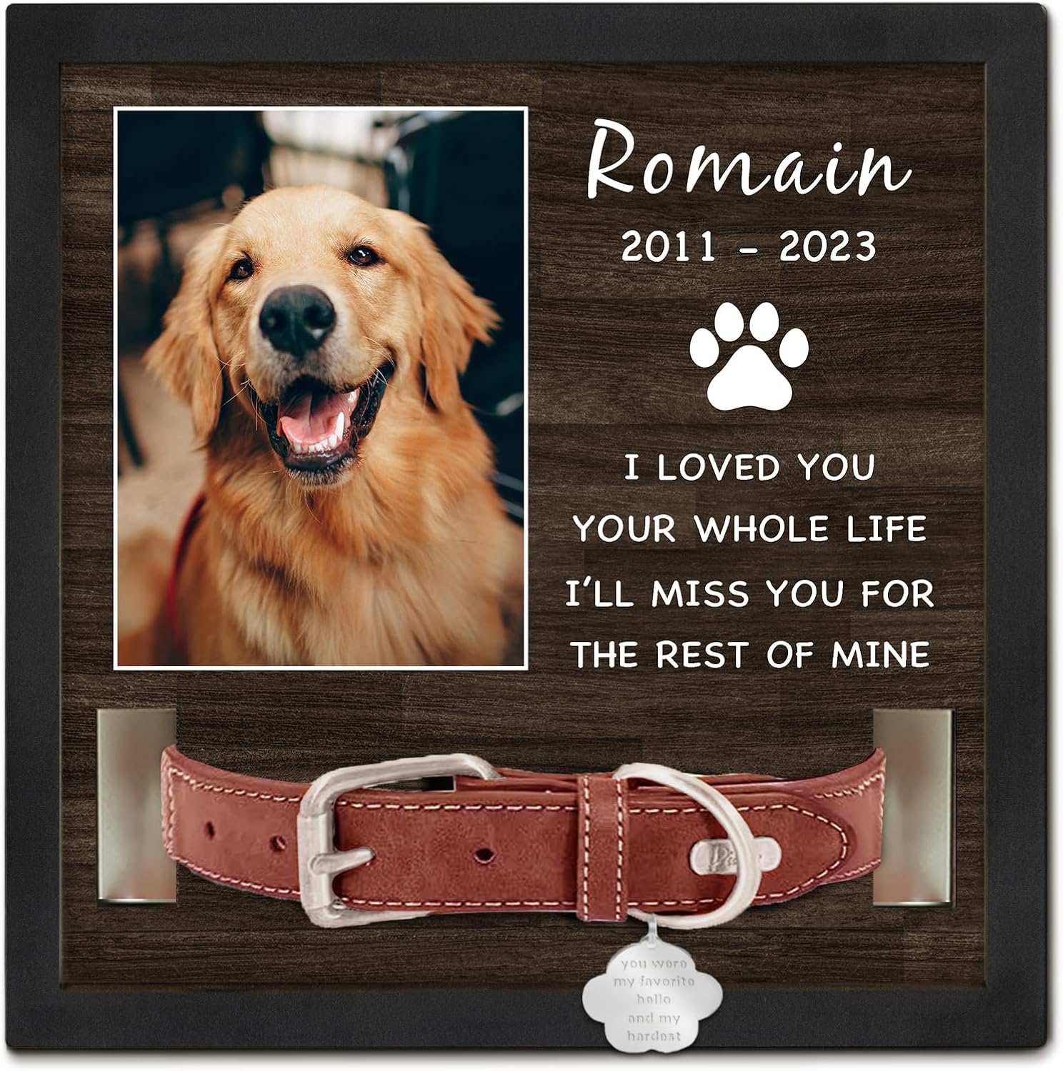 Personalized Pet Picture Frame Memorial Gifts for Loss of Dog- in Memory of Dog Passing Away Sympathy Gifts, Cat Memorial
