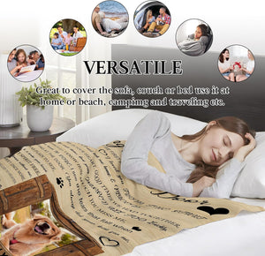 Customized Pet Memorial Gifts, Custom Dog Blanket with Picture Name, Personalized Pet Memorial Photo Blanket, Loss of Pet Sympathy Gift, Dog Passing Away Bereavement Gifts