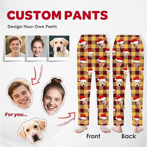 Custom Pajama Pants with Photo Men Women,Engagement Gifts for Couples,Personalized Wedding Gifts Christmas Gift