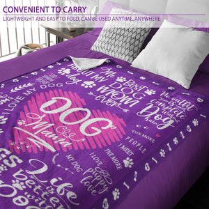 Dog Mom Blankets, Dog Mom Gifts for Women, Dog Mom Gift, Birthday Gifts for Dog Moms, Dog Lover Gifts for Women, Christmas Mothers Gifts Ideas for Dog Lovers