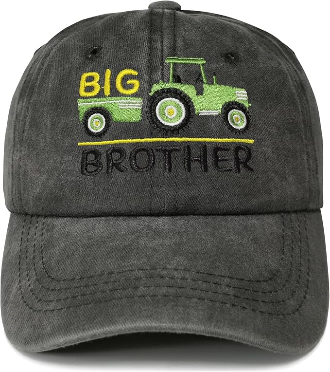 Embroidered Farm Tractor - Big Brother Baseball Hats for Girls Boys 81b3lGoNUvL._AC_SX679.jpg