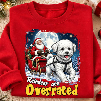 Funny Santa Dog Reindeer Are Overrated Upload Pet Photo - Personalized Shirt - Funny Christmas Gift For Dog Lovers 81b4446f-7748-47c2-9b93-b488b43287e9-Up7VwnIjpV__web1.png