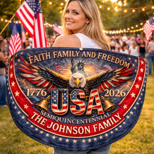 Personalized 250 Years of Freedom Flag, Custom 250 Year American Anniversary Banner with Family Name, 250th American Anniversary Decorations, Patriotic Banner Gifts for Family, Friend