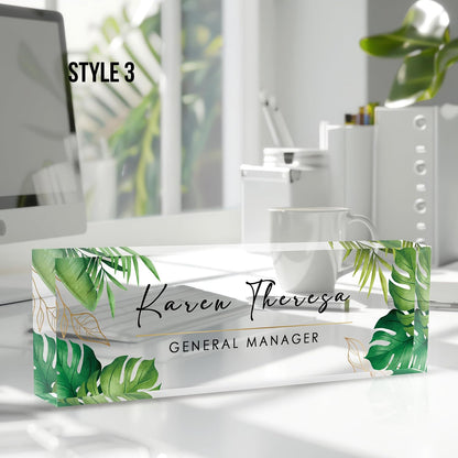 Custom Office Name Plate, Personalized Gifts for Women & Men, Appreciation Gifts for Employees, Boss, Teacher - Office Desk Accessory