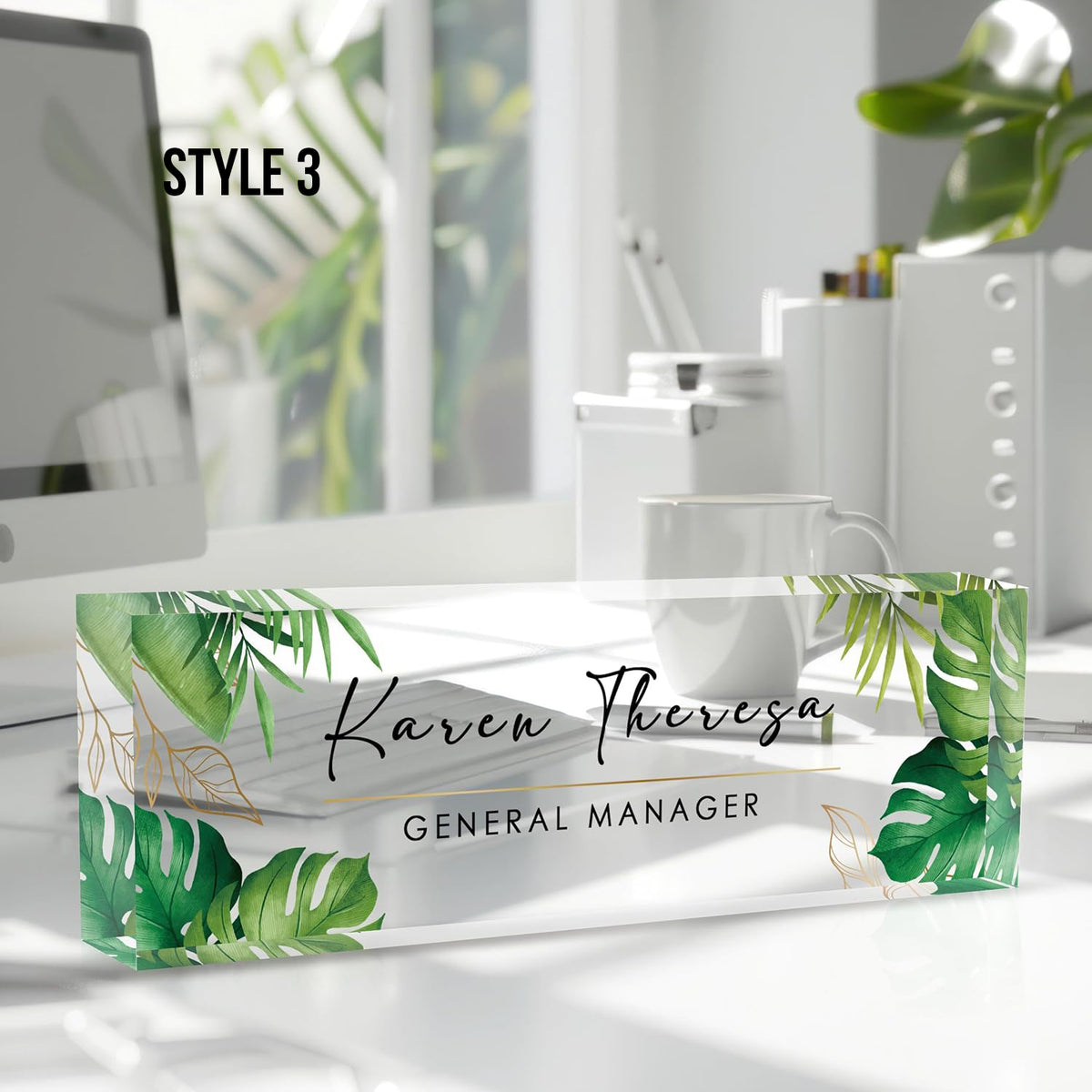 Custom Office Name Plate, Personalized Gifts for Women & Men, Appreciation Gifts for Employees, Boss, Teacher - Office Desk Accessory