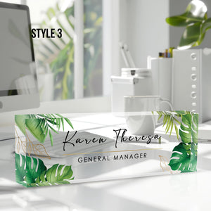 Custom Office Name Plate, Personalized Gifts for Women & Men, Appreciation Gifts for Employees, Boss, Teacher - Office Desk Accessory