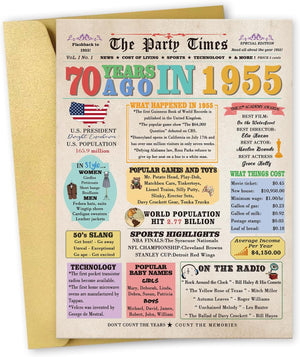 Happy 80th Birthday Gifts Decorations for Women Men, Retro 80 Years Old Birthday Card for Female Male, Great Eighty Bday Gift Ideas for Mom Dad