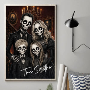 Custom Photo Skeleton Portrait Vertical Poster - Personalized Halloween Decor Birthday Gifts For Mom, Dad, Brother, Sister - We Put The Boo In Family 81d3df94-376f-4a74-a0e1-a88b79a06182-6a9a535908678.jfif