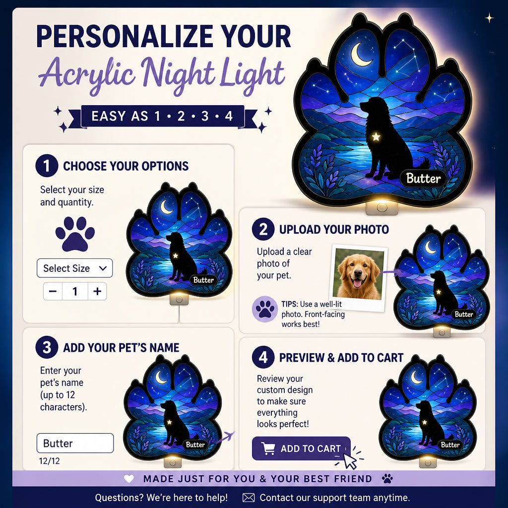 Paw Print Stained-Glass Pet Name Night Light – Dog Silhouette - Personalized Acrylic Night Light 81d46753-016c-44b3-9b33-650a11ec6054.jpg