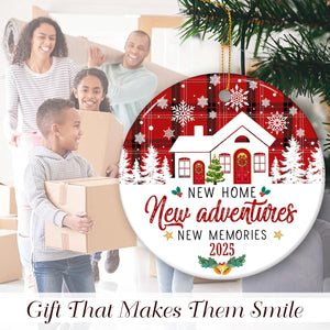 Ornament Newhome Ceramic 2025 Housewarming Gift for New Homeowners, Couples, or Family Unique Keepsake Decoration for First Home or New House Celebration