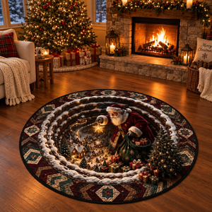 3D Christmas Round Rug | Optical Illusion Santa Claus Mat | Snowy Village Xmas Floor Carpet | Festive Living Room Decor Holiday Family Gift 81e1442b-d51e-4016-88f2-c61c57752c67-1129d0ba-69be-4c9a-955e-74db8f5ef6c3.png