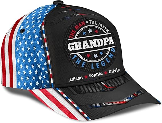 Custom Dad Hat with Kids Names, Papa Cap, New, 3D Hat, Vintage Baseball Hat, Dad Gifts, Papa Gifts