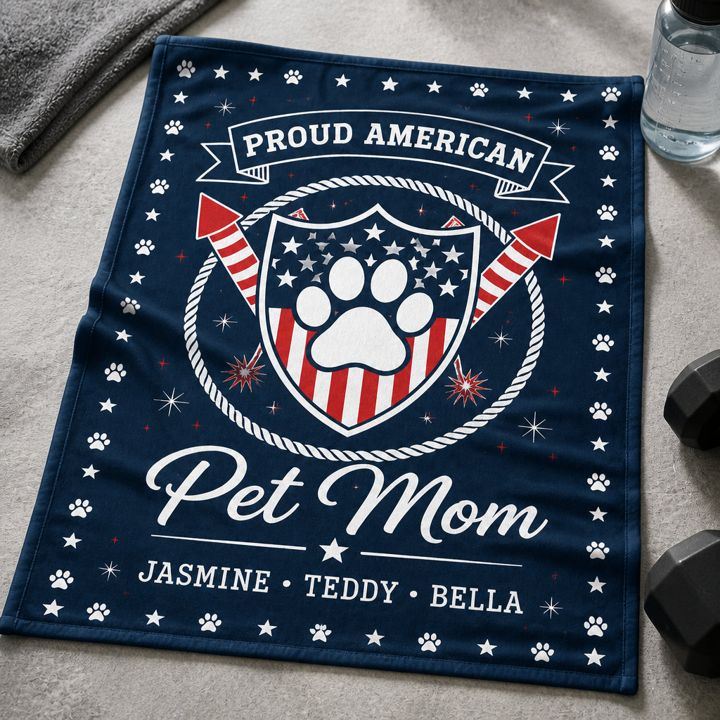 Proud American Pet Mom Names — Patriotic Sport Towel - Personalized Sport Towel 81f481ae-0da1-4eda-931b-f9ccfdfe7ceb.jpg