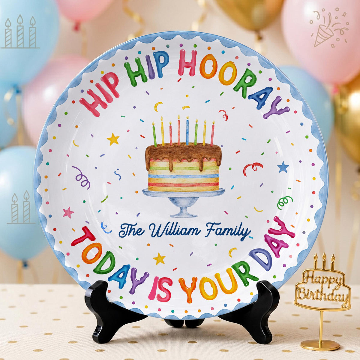 Personalized Birthday Plate, Custom Family Name Celebration Plate, Kids Birthday Keepsake Gift, Last Name Birthday Tradition Plate 81f7d866-3f31-44ee-8c3d-b1c3daacac6a-8.jpg