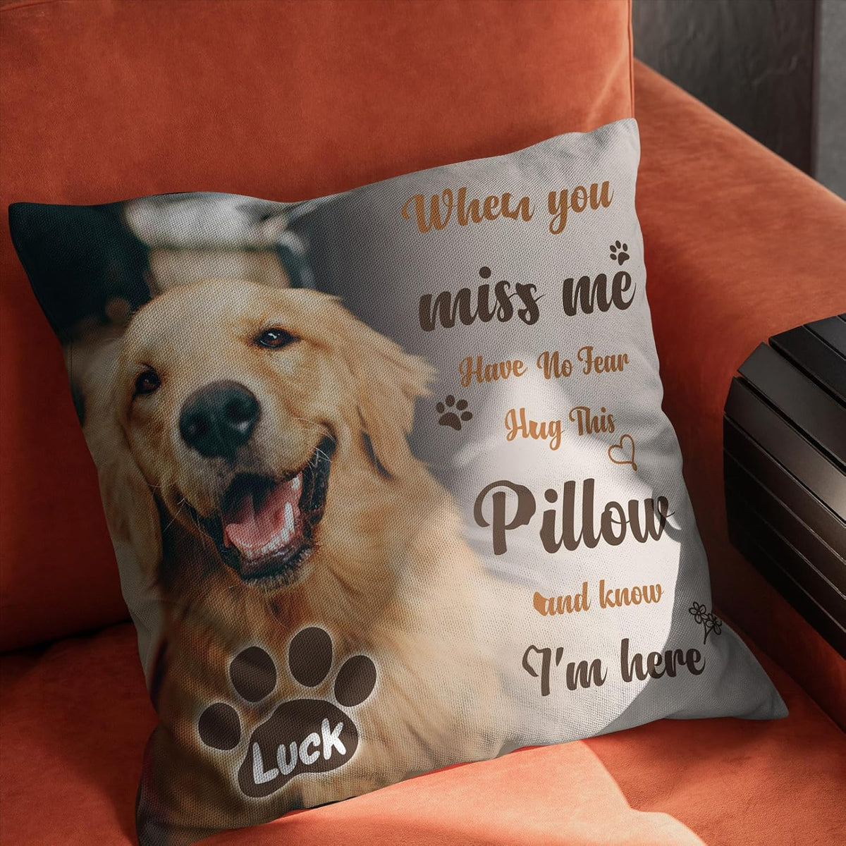 Custom Pet Memorial Throw Pillow with Photo, Personalized Sympathy Gifts for Dog Cat Loss, Pet Memorial Gifts for Pet Loss, Birthday, Christmas