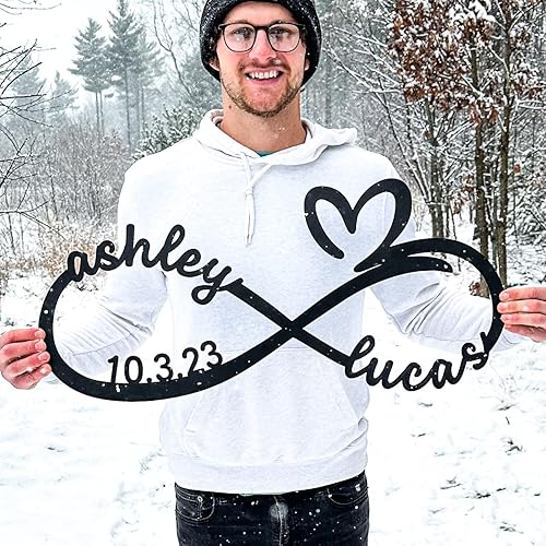 Metal Infinite Love Decor | Personalized Infinity Sign | Gifts for Her | Personalized Wedding Gift for Couple | Engagement Gift | Anniversary Gift | Bridal Shower Gift | Couples Gift