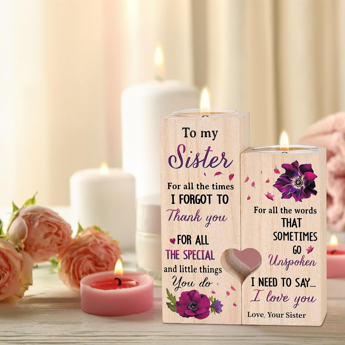 Sisters Gifts from Sister, Unique Birthday Gifts for Sisters, Best Sister Gift Ideas for Christmas Thanksgiving, Personalized Thank You Gifts
