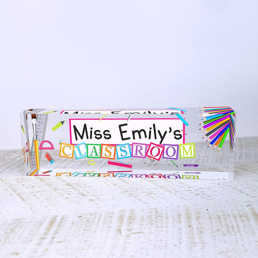 Teacher Classroom Personalized Teacher Desk Sign Back to School Gift Teacher Gift