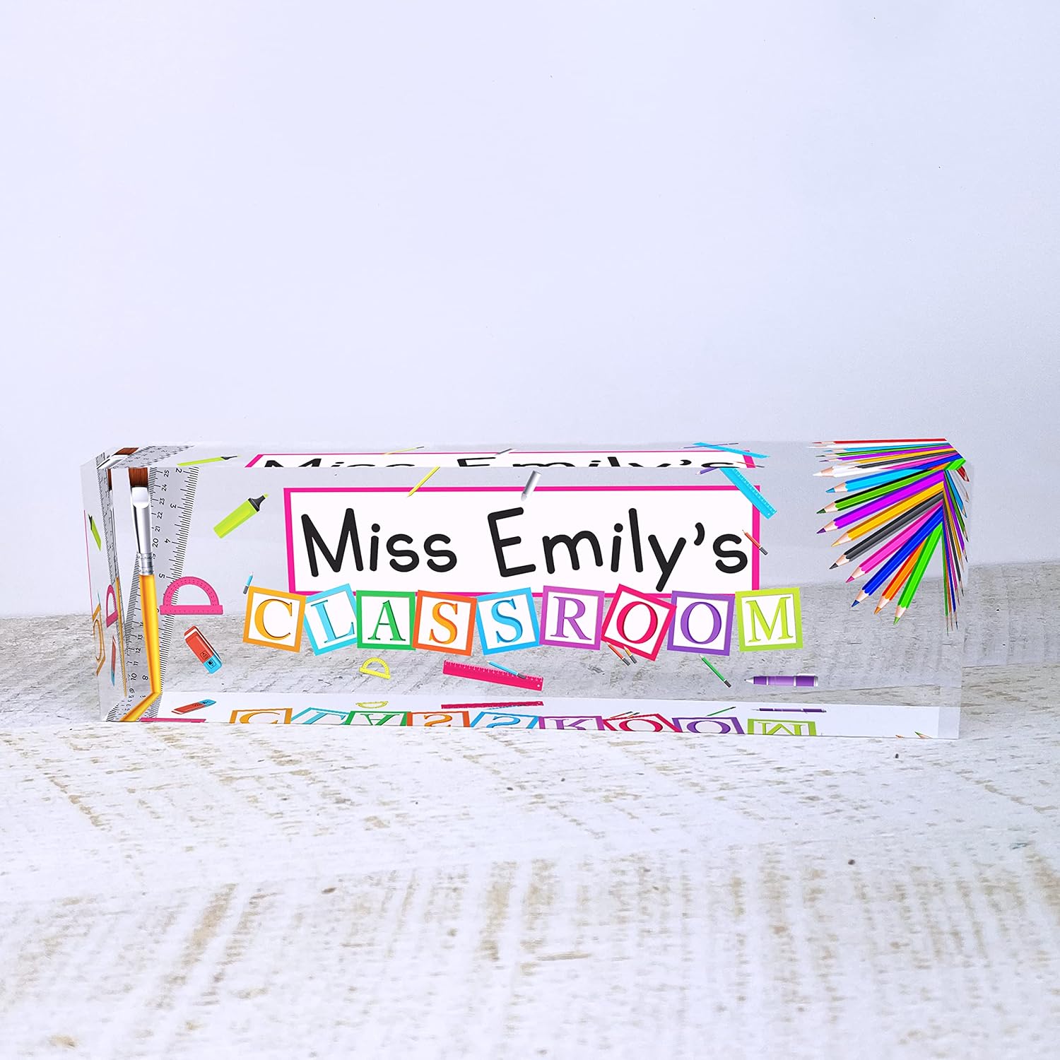 Teacher Classroom Personalized Teacher Desk Sign Back to School Gift Teacher Gift