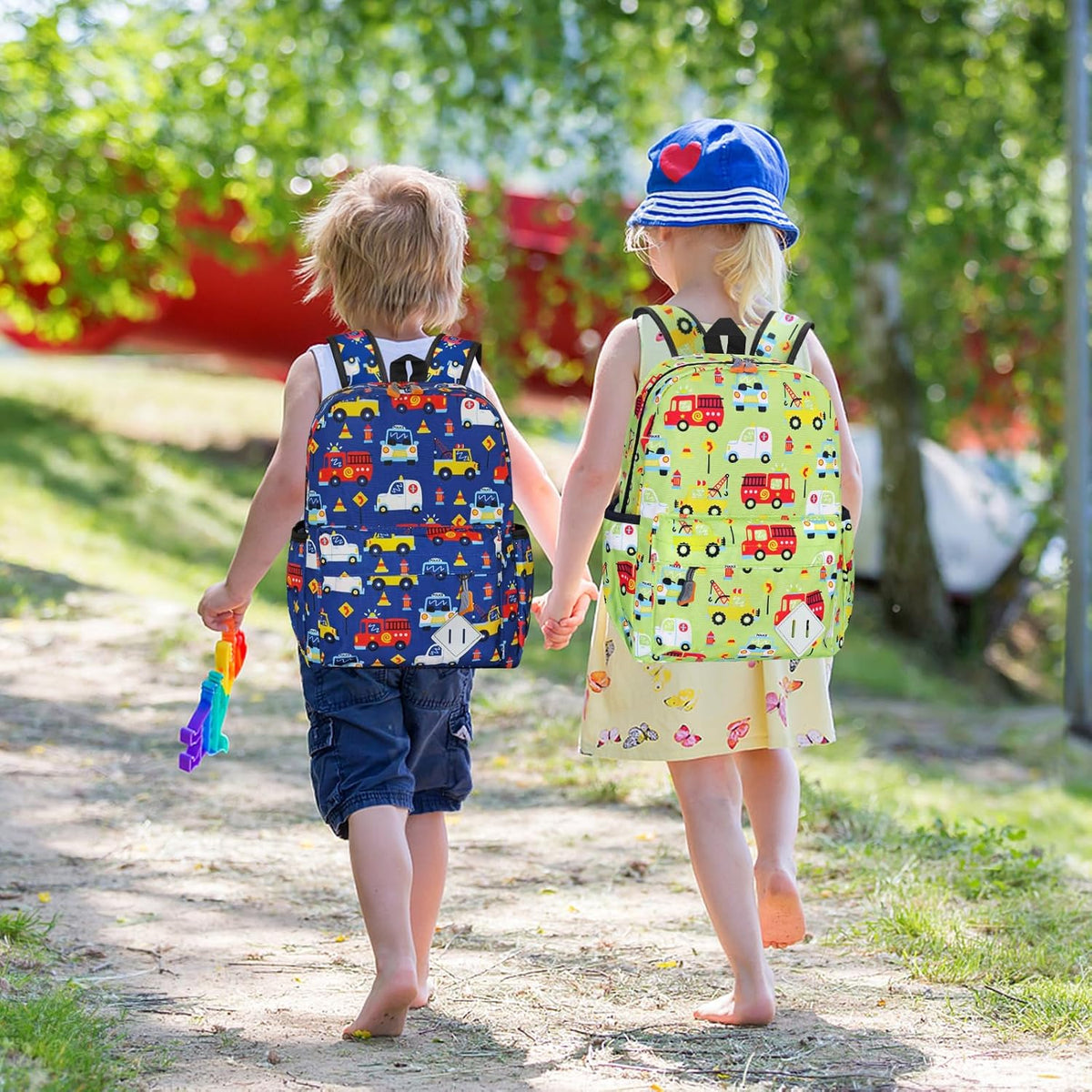 Little Kids Backpack for Girls Boys, Preschool Kindergarten Backpack Cute Car Patterns School Bag