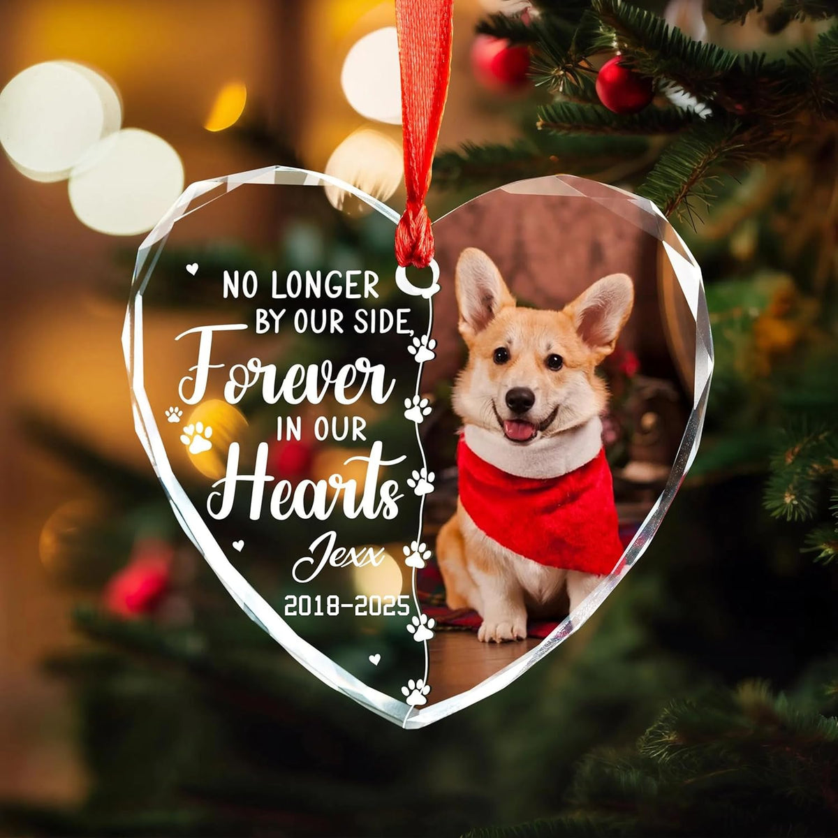 Custom Dog Christmas Ornament, Personalized Pet Keepsake, Customized Holiday Tree Decoration, Gift for Dog Lovers