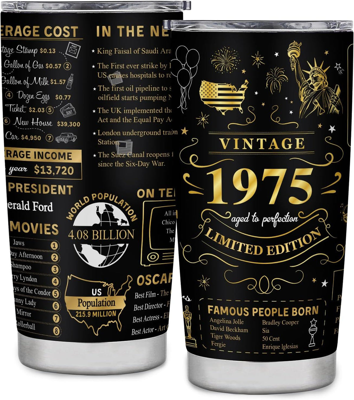 80th Birthday Gifts for Women Men, 1945 Birthday Tumbler 20oz, 80 Year Old Birthday Gifts for Women Men, Best Gifts for 80 Year Old Women Men, 1945 Birthday Stainless Steel Tumbler 20oz