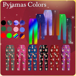 Custom Pajama Pants with Photo for Men Women Personalized Face PJs with Pet, Funny Custom Gift for Christmas