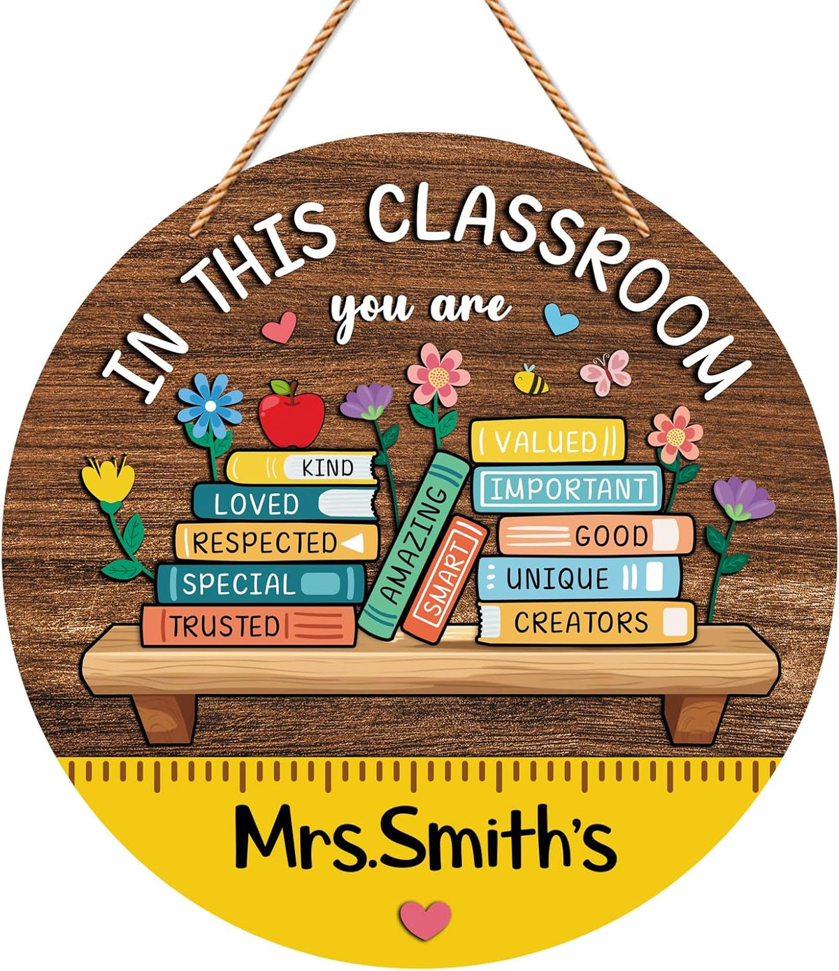Personalized Teacher Door Sign in This Classroom You are Teacher Door Signs Classroom Welcome Wreath Personalized Teacher Wall Decor Sign Back To School Gifts for Teachers Must have