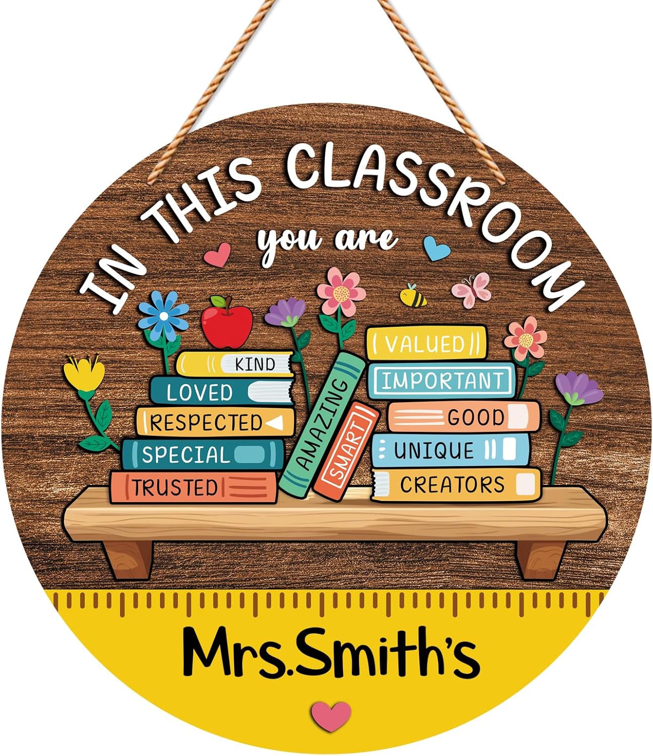 Personalized Teacher Door Sign in This Classroom You are Teacher Door Signs Classroom Welcome Wreath Personalized Teacher Wall Decor Sign Back To School Gifts for Teachers Must have