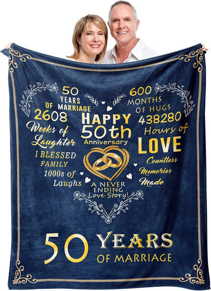 1st Anniversary Paper Gifts for Couple Husband Wife, 1 Year Anniversary Wedding Gifts for Him Her, First Anniversary Marriage Gifts,Romantic Bed Throw Blanket