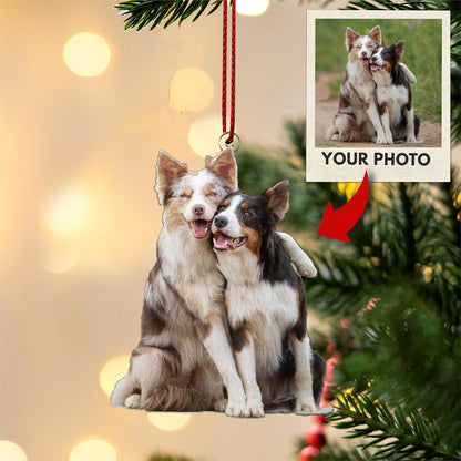 Personalized Photo Ornament, Custom Christmas Ornaments, Double-Sided Print, 2D Acrylic Christmas Gift For Family Bestie Friend Sister