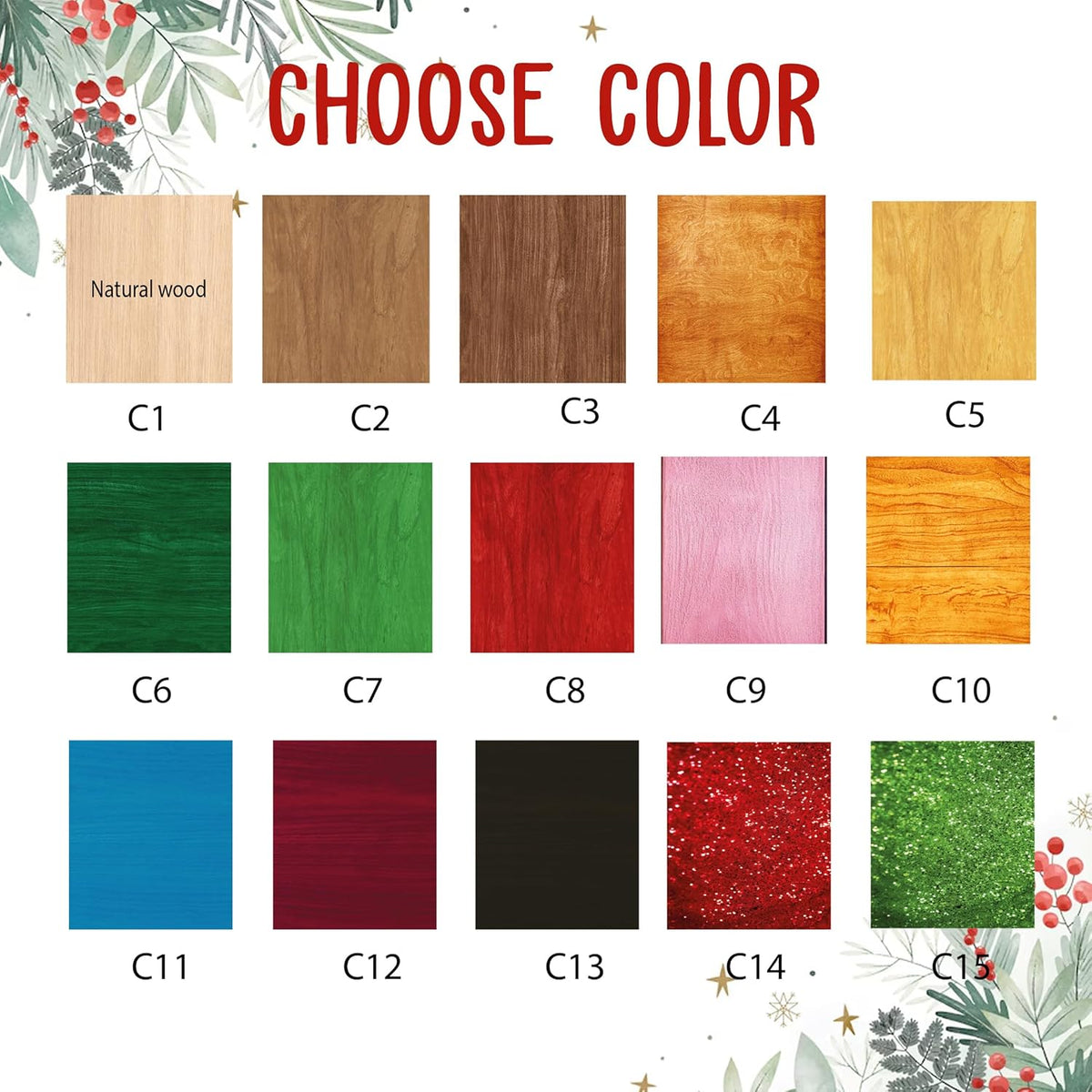 Personalized Christmas Ornaments with Names, Wooden Custom Christmas Ornament for Kids Adults Family, Custom Ornament for Christmas Tree, Personalized Ornaments with Name, Hanging Decoration Xmas Tree