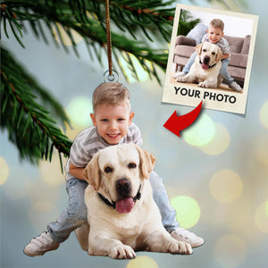 Personalized Photo Ornament, Custom Christmas Ornaments, Double-Sided Print, 2D Acrylic Christmas Gift For Family Bestie Friend Sister