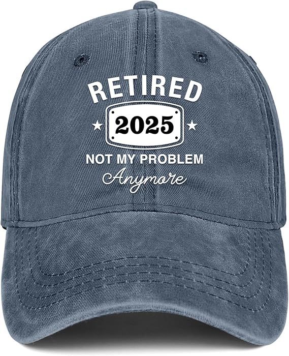 Retirement Gifts for Men Women 2025 Retired Hat Gift Ideas Embroidered Baseball Cap