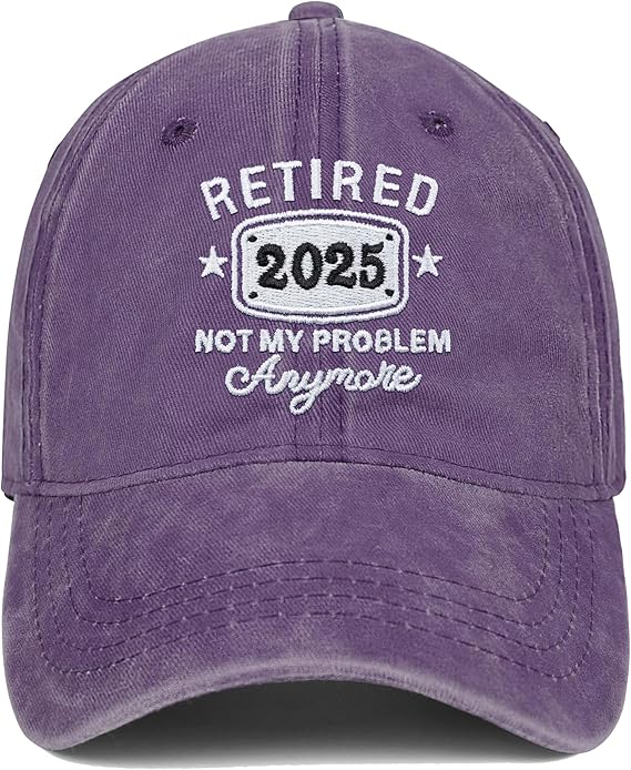 Retirement Gifts for Men Women 2025 Retired Hat Gift Ideas Embroidered Baseball Cap
