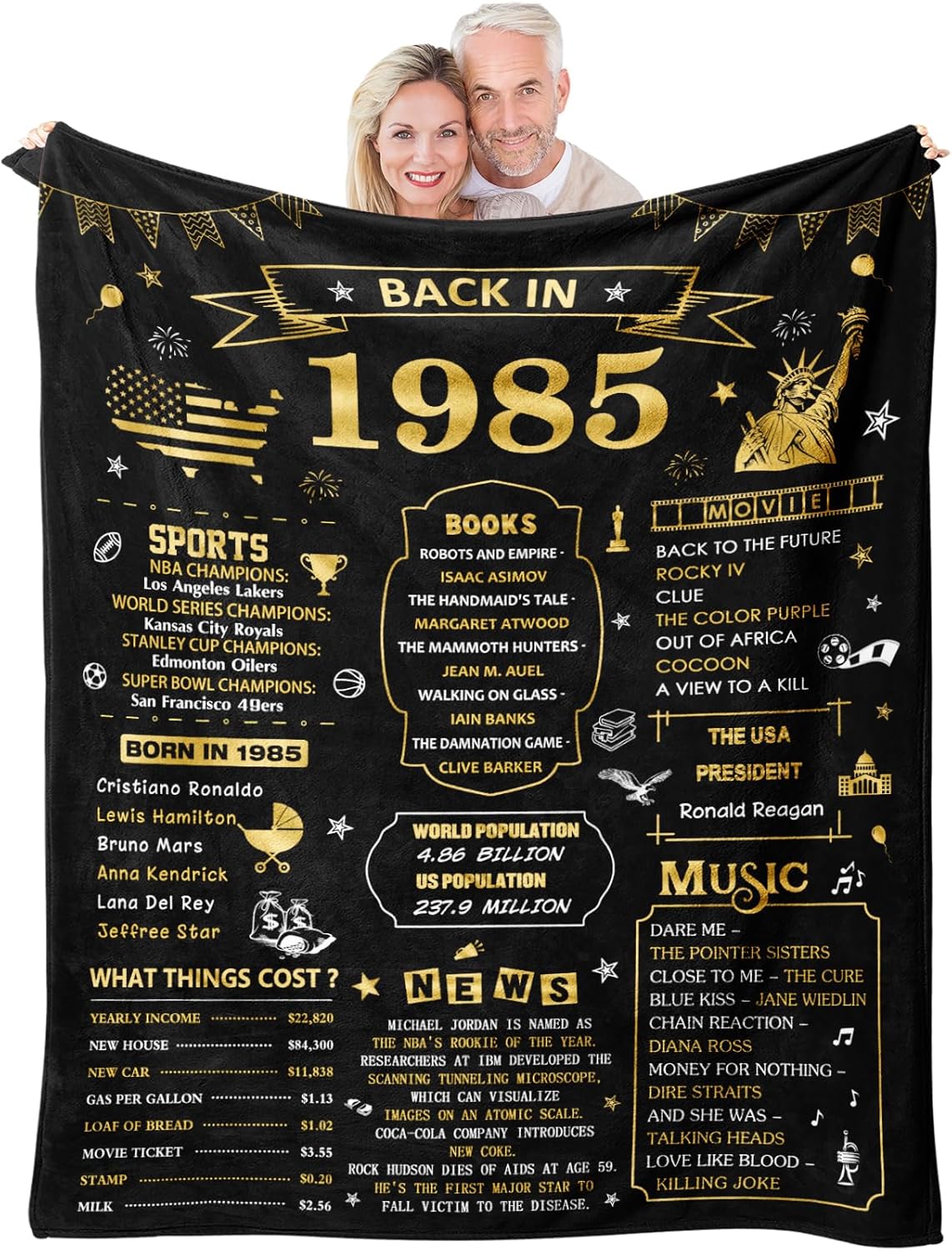 80th Birthday Gifts for Women, 80th Birthday Gifts for Men, Birthday Gifts for 80 Year Olds, Best 80 Year Old Birthday Gifts for Men Women, 1945 Birthday Gifts, Happy 80th Birthday Blanket