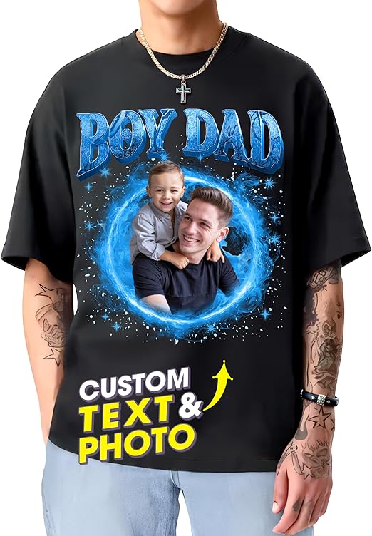 Custom Shirts for Men Personalized Gifts Customized Fathers Day Shirts Custom T Shirts Design Your Own Face Shirt