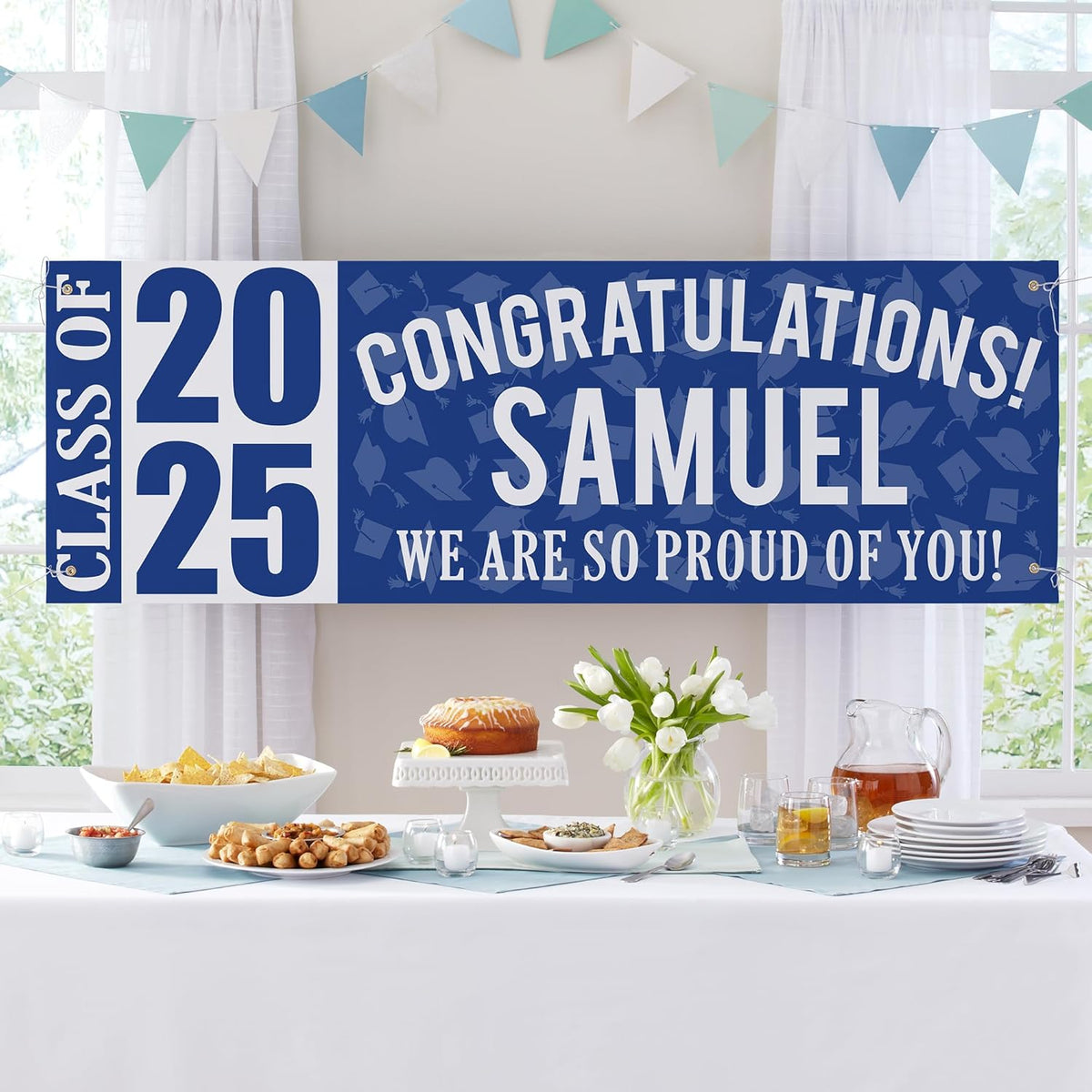 Let's Make Memories Personalized Graduation Banner Class of 2025 - Graduation Party Decorations - Congratulations Banner - Indoor/Outdoor Vinyl - Best in Class