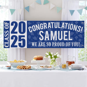 Let's Make Memories Personalized Graduation Banner Class of 2025 - Graduation Party Decorations - Congratulations Banner - Indoor/Outdoor Vinyl - Best in Class