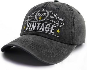50th Gifts for Men Women, Vintage 1976 Custom Year 1936 1946 1955 1966 1986 1996 Hat Grandpa Gift Father's Day Gift