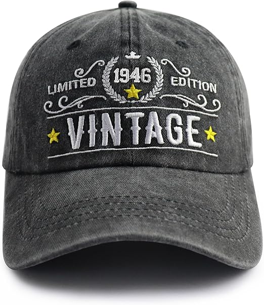 80th Gifts for Men Women, Vintage 1946 Custom Year 1936 1946 1956 1966 1986 1996 Hat Grandpa Gift Father's Day Gift
