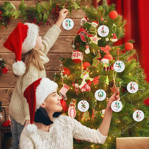 Letter Name Ornament, Personalized Christmas Ornaments 2025, Custom Initial Ornaments A-Z Monogram Ceramic Christmas Ornament, Family Keepsake