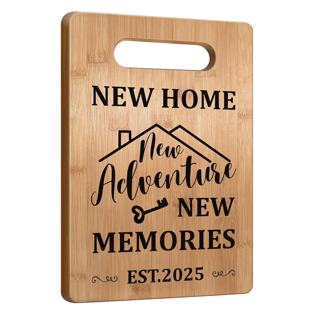 Housewarming Gift for New House Homeowner, House Warming Gifts New Home 2025 Cutting Board Gift, First Home Gift for Neighbor, Realtor Closing Gifts for Home Buyers New Home New Adventure New Memories