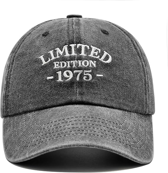 50th Birthday Gifts for Him Her, Happy 50th Birthday Decorations - Embroidered Baseball Cap Adjustable Custom Birthyear 1946 1956 1966 1976 Birthday Cap For Beloved Ones
