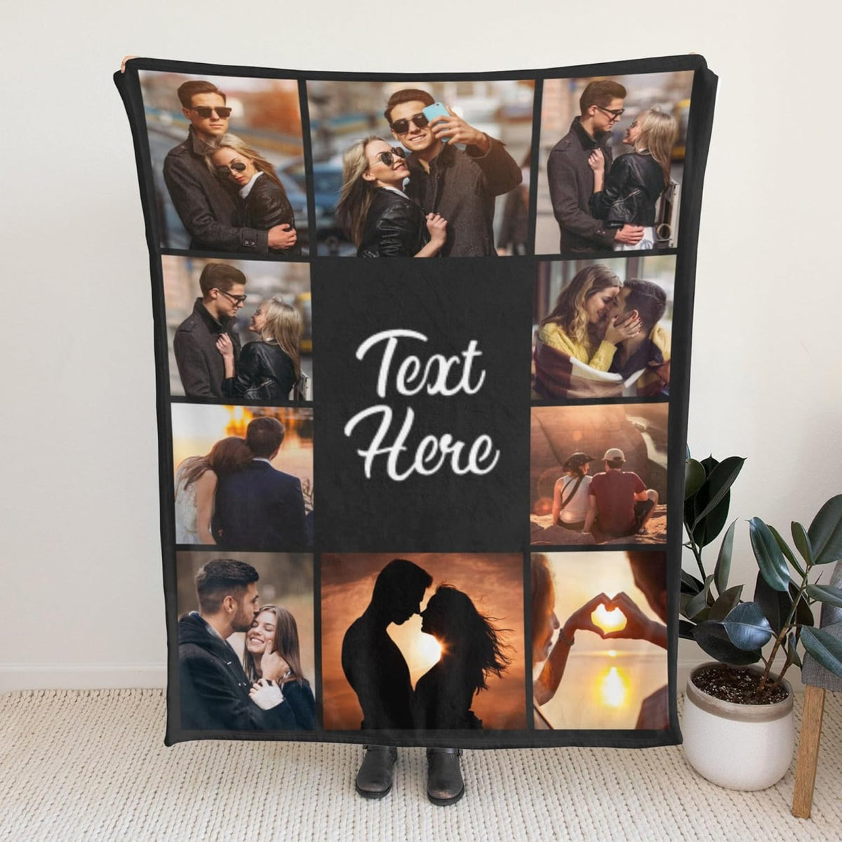 Custom Blanket with Picture Text Customized Thow Blankets Personalized Blanket Customizable Blanket Photo Blankets Customize Gifts for Mom Dad Couple Girlfriend Boyfriend Wife Husband