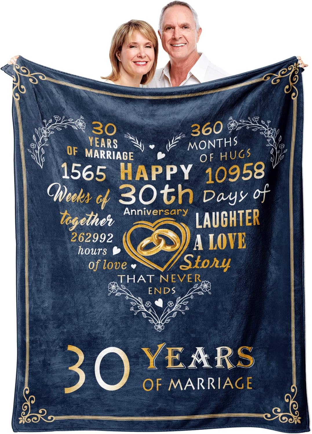 1st Anniversary Paper Gifts for Couple Husband Wife, 1 Year Anniversary Wedding Gifts for Him Her, First Anniversary Marriage Gifts,Romantic Bed Throw Blanket