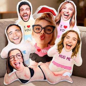 Personalized Photo Couple Pillow, Custom Face Picture Pillow, Boyfriend Birthday Gift, Valentine's Day Pillows, Personalized Valentine Gift, Couple Gifts